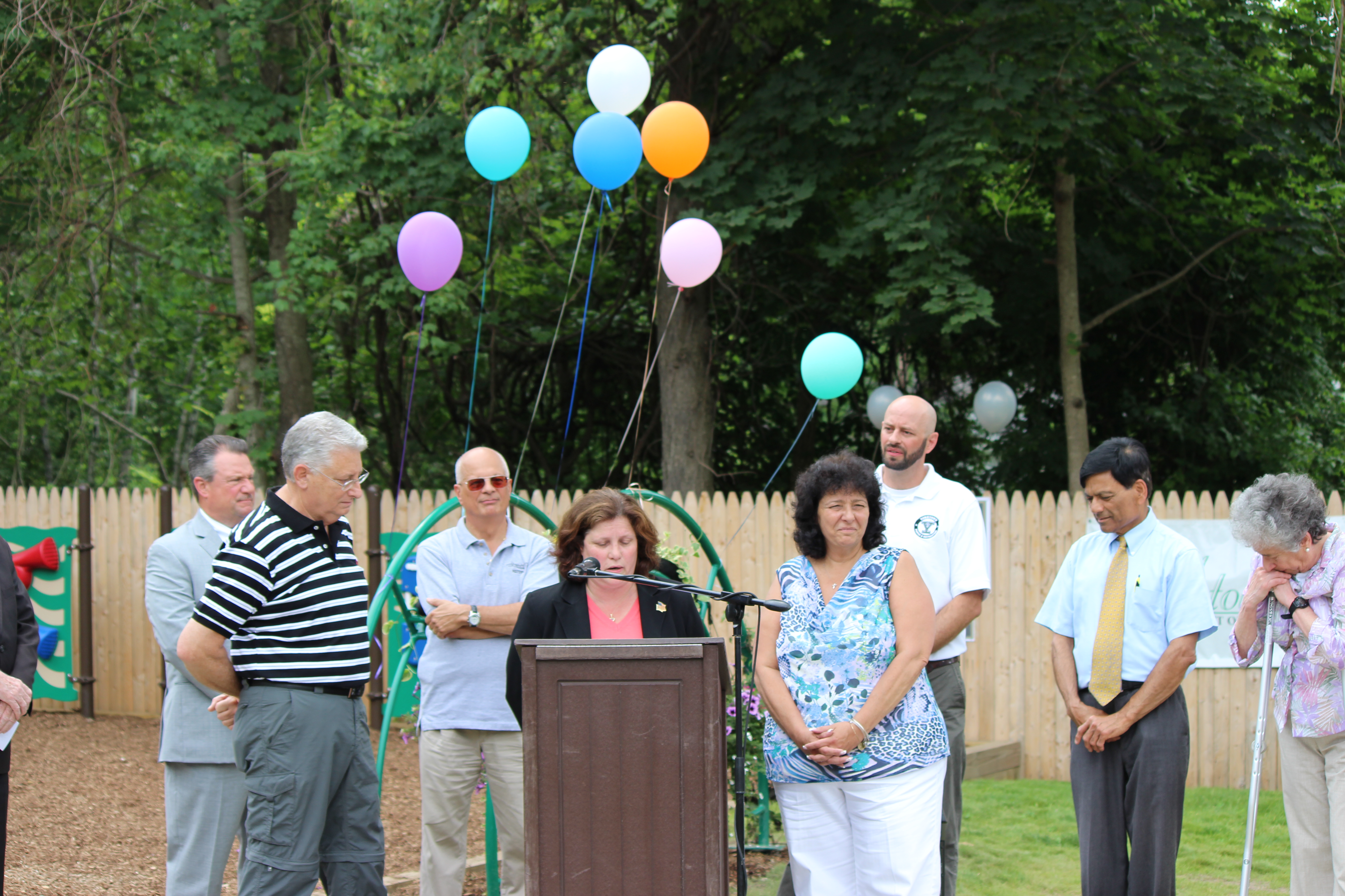 Parks & Recreation Commission Chair Diana Quast with members Al Avitabile (left) and Patricia Caporale (right)