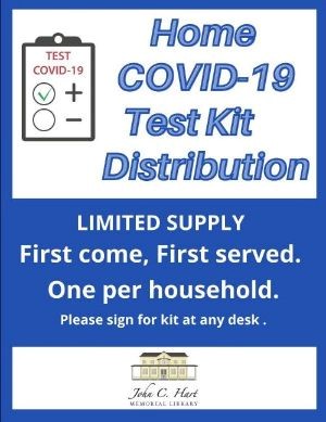 Home COVID Test Kits Available at Hart Library