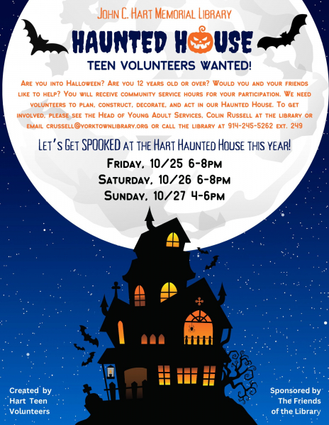 Teen Volunteers Needed for Hart Library Haunted House