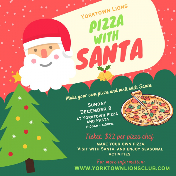 Yorktown Lions Pizza with Santa