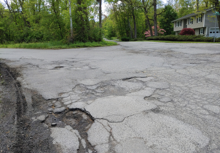 Road in need of paving