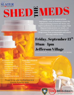 Shed the Meds 2024 Flyer